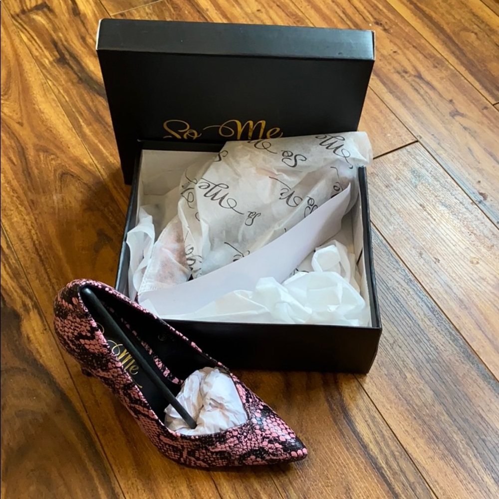Snake print heels